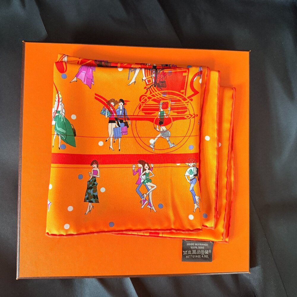 Authentic HERMES Silk Scarf Carre 70